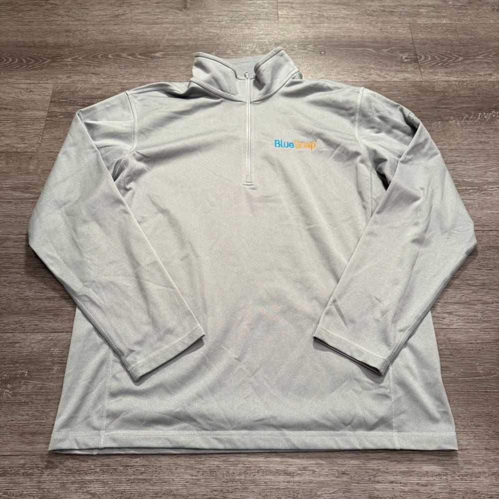 The North Face Quarter Zip Pullover Men XL Gray Outdoor BlueSnap Gorpcore Hiking